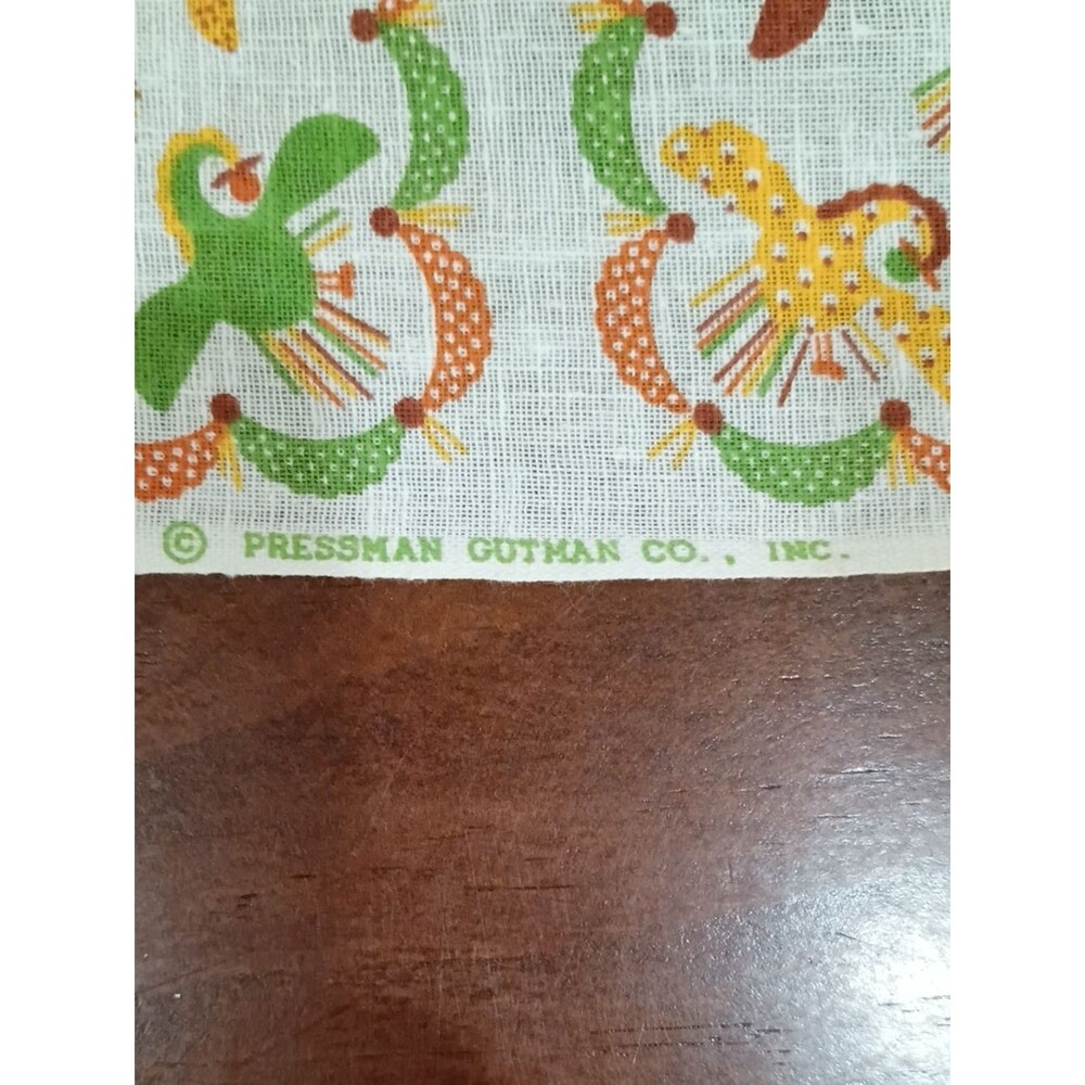 Mexican Aztec Pressman Gutman Bird Fabric, 4 Yards - Picture 5 of 5